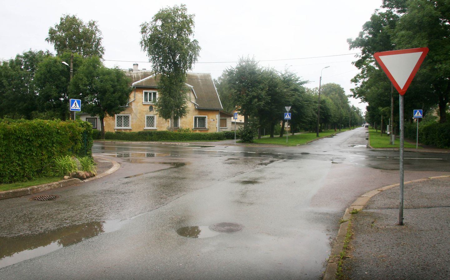 Улица Пярна в Кохтла-Ярве.
