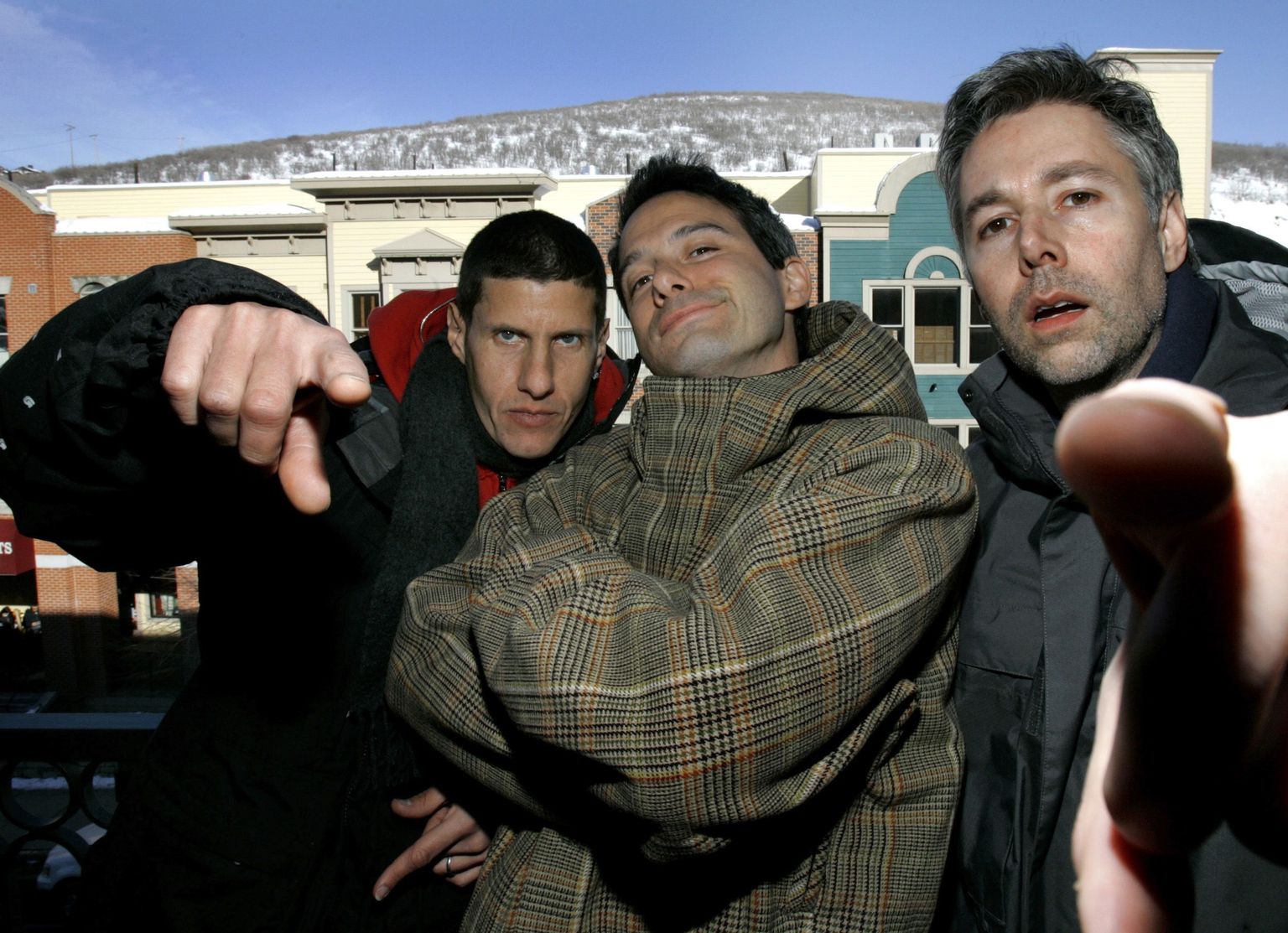 The Beastie Boys, Mike Diamond (vasakul), Adam Horowitz and Adam Yauch (paremal) Sundance'i filmi festivalil.