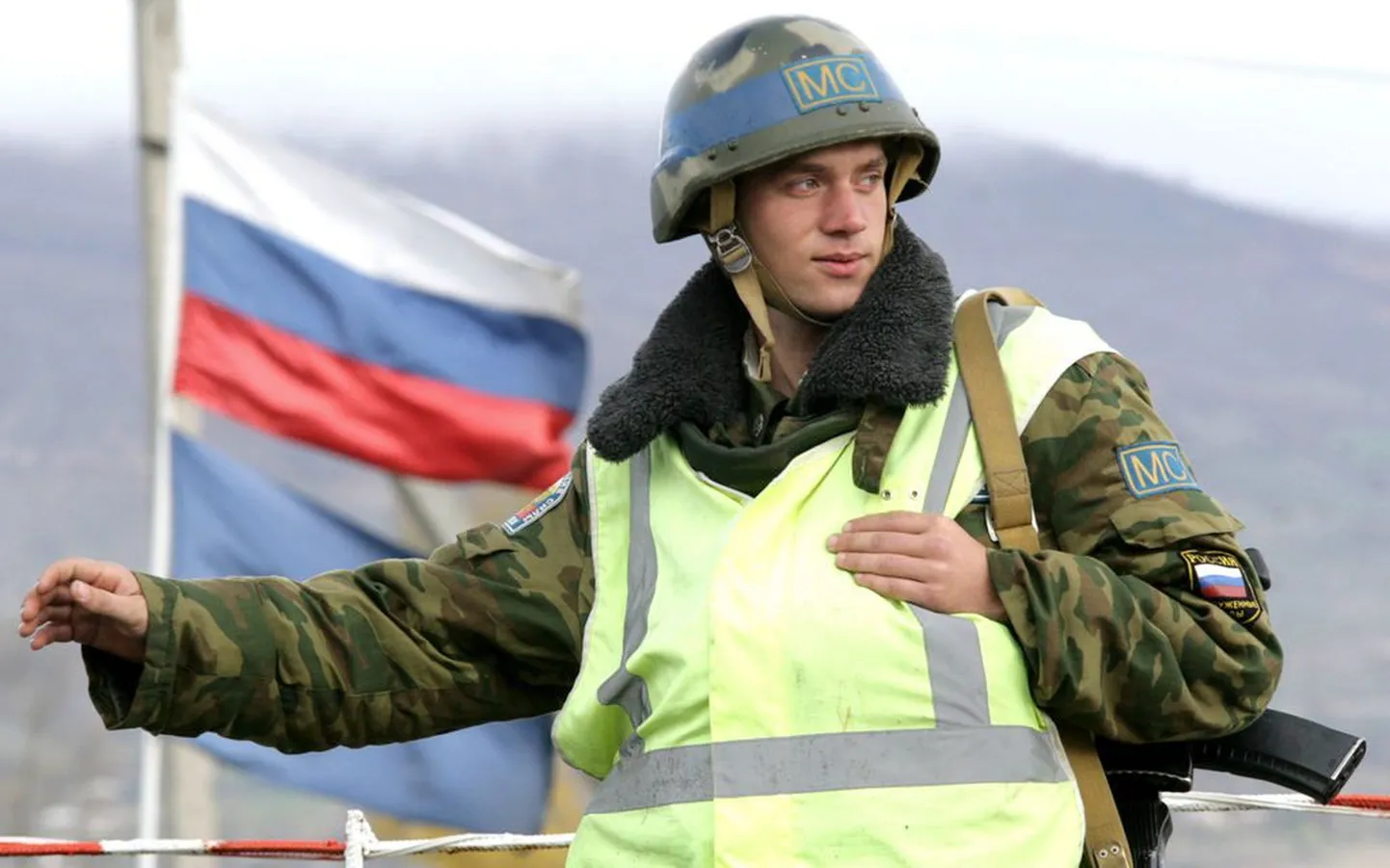 Российский миротворец на грузинской границе
