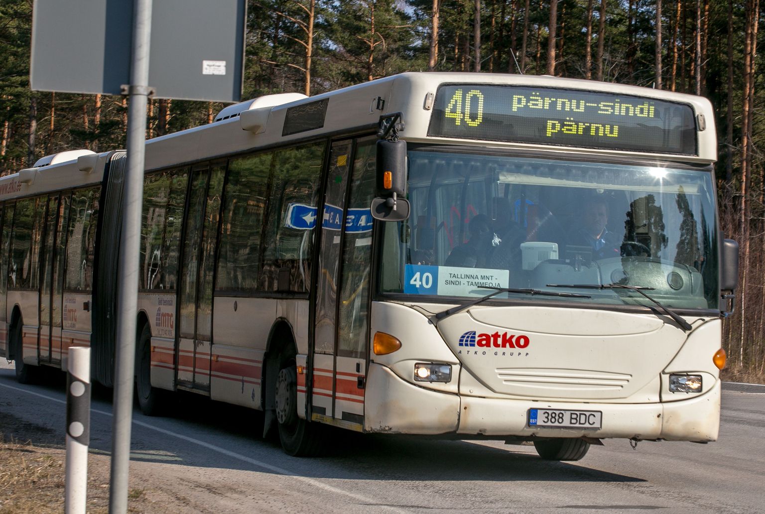 Sindi–Pärnu buss. Pilt on illustratiivne.