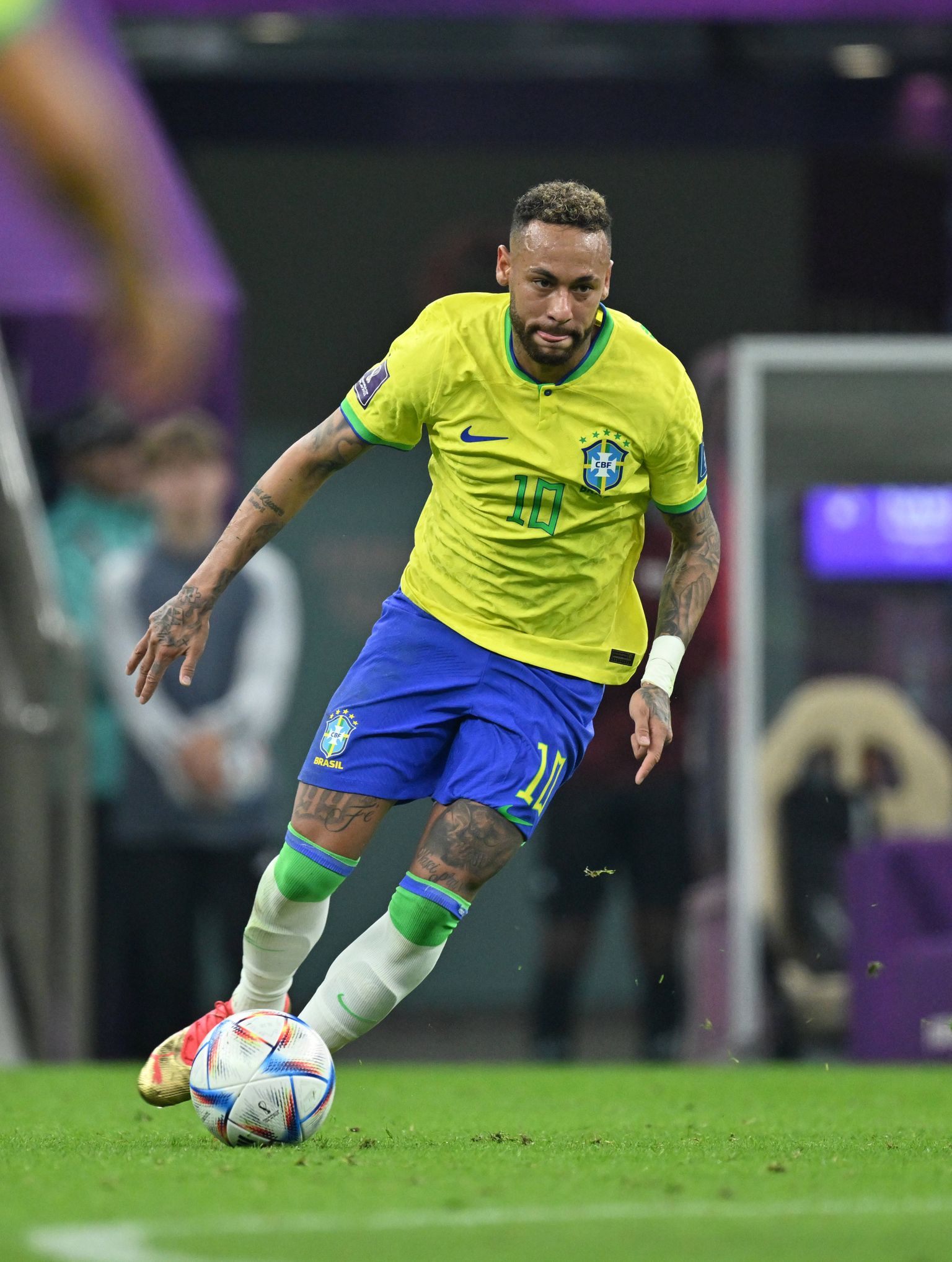 Brasiilia ründaja Neymar 24. novembril 2022 Katari MMil Doha Lusaili staadionil kohtumises Serbiaga. Brasiilia võitis Serbiat 2:0