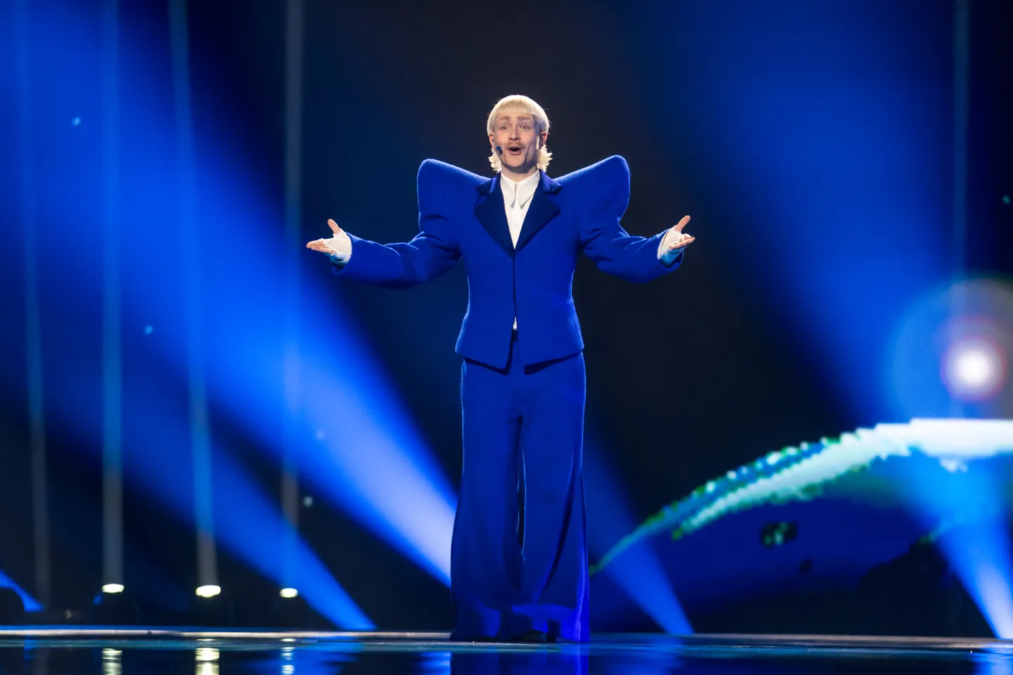 Hollandi eurolaulja Joost Klein Eurovisiooni II poolfinaali proovis.