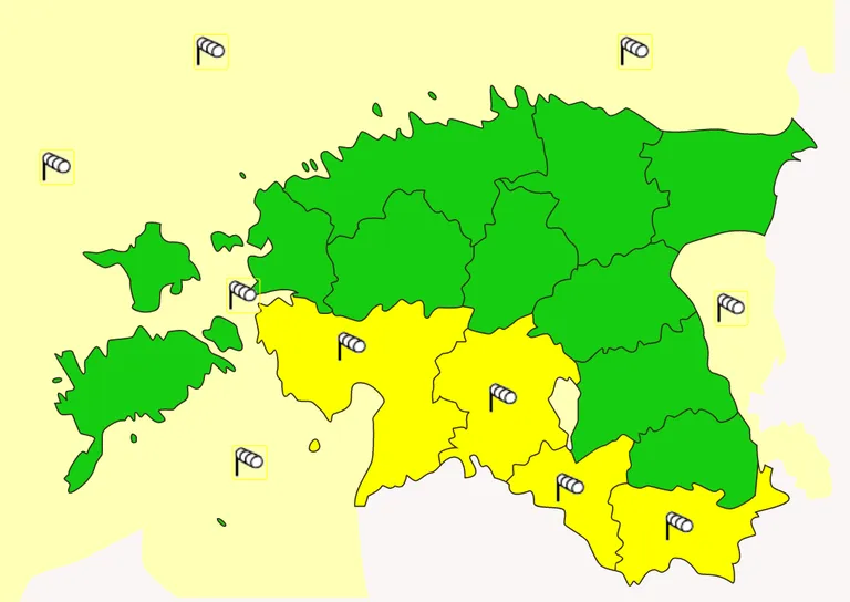 Laupäeva pärastlõunal puhub Lõuna-Eestis tugev tuul.