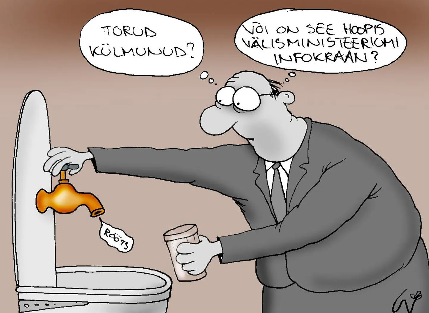 Külmunud välisministeeriumi infokraan.