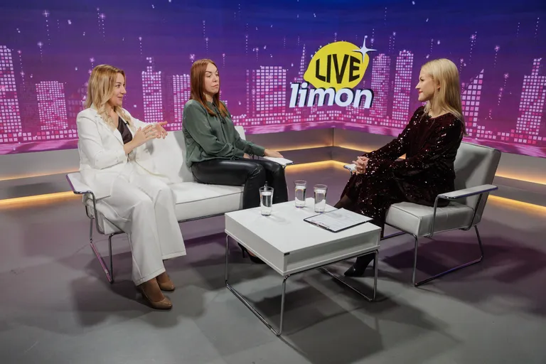 Saade "Limon LIVE". Stuudios on Julia Levanjuk ja Aljona Kuznetsova. Saatejuht on Svetlana Karabut.