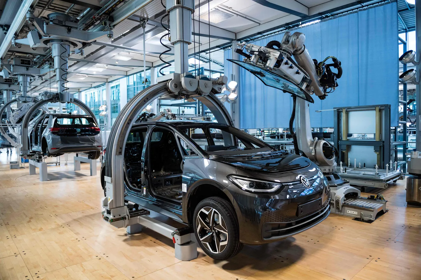 Volkswagen ID.3 elektriauto tootmine Dresdenis.