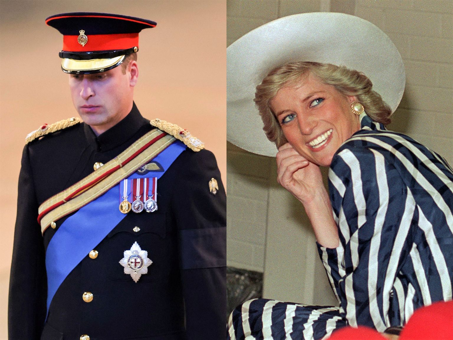 Postimees Naine kollaaž. Vasakul prints William ja paremal printsess Diana.