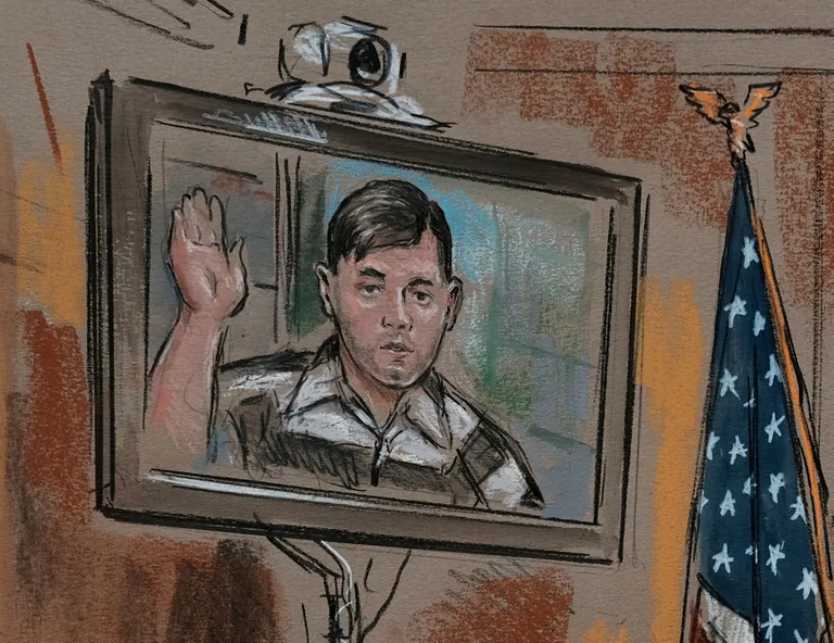 Kunstniku joonistus James Alex Fields Jr-ist
