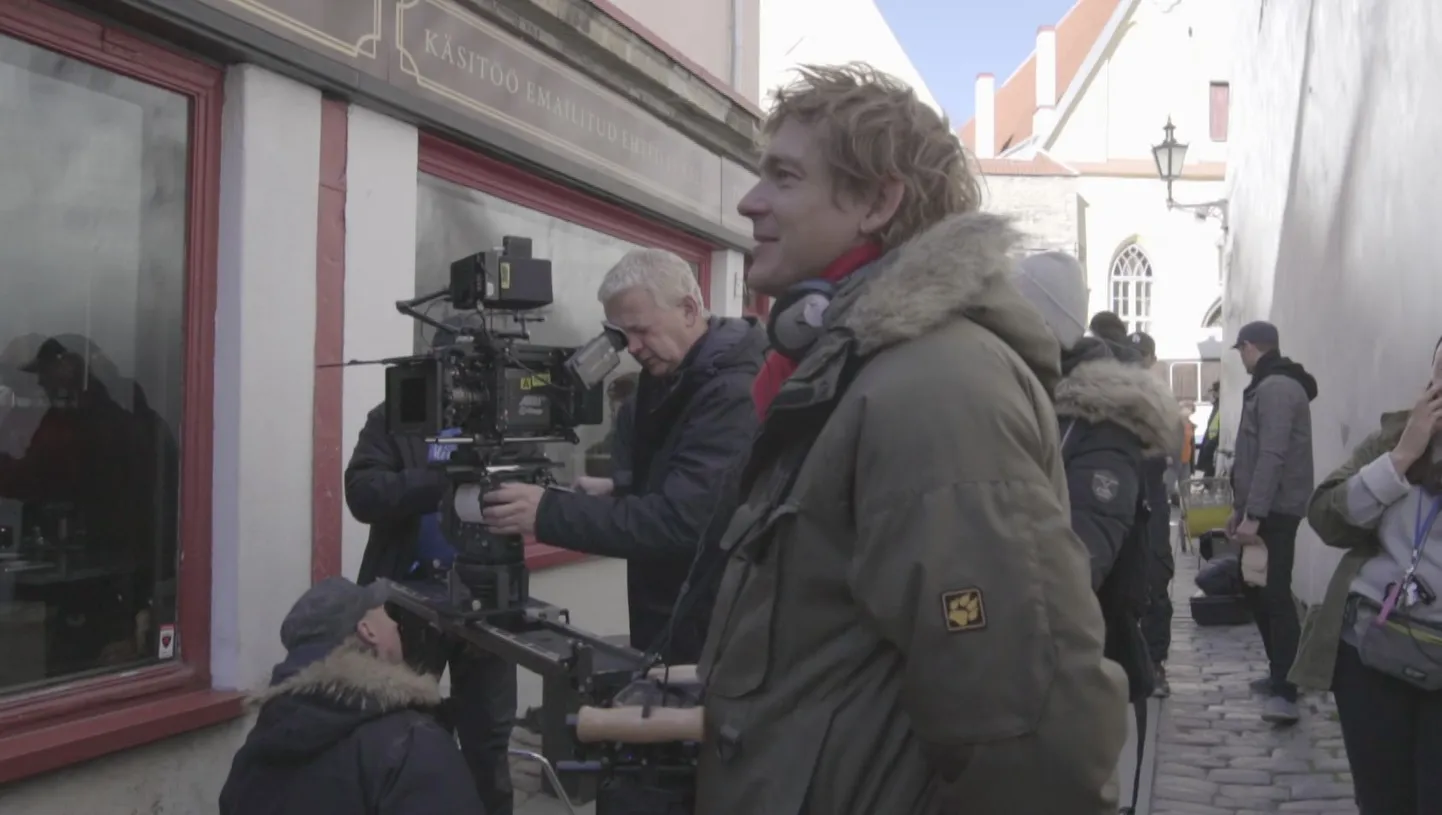 Peeter Rebane oma uue filmi võtetel.