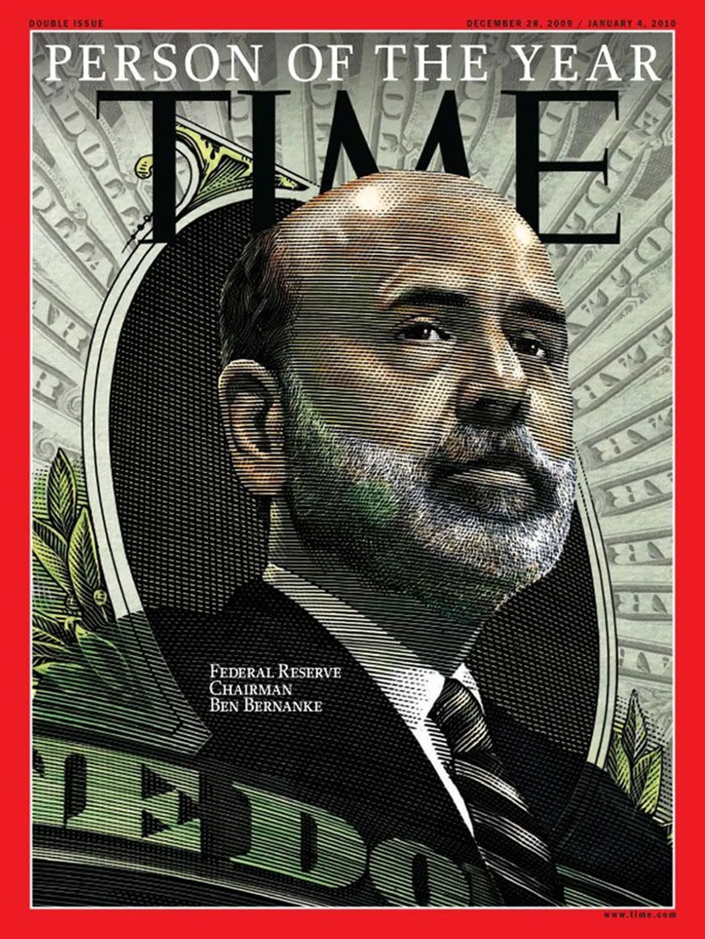 Võtmeroll majanduskriisi ohjeldamisel tagas USA keskpanga juhile Ben Bernankele pääsu ajakirja Time kaanele.