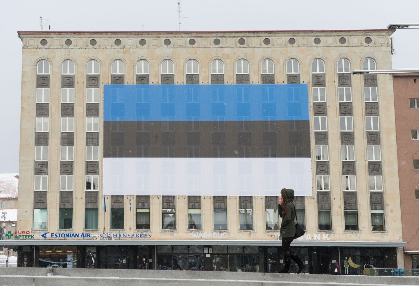 Eesti lipp Vabaduse väljakul.