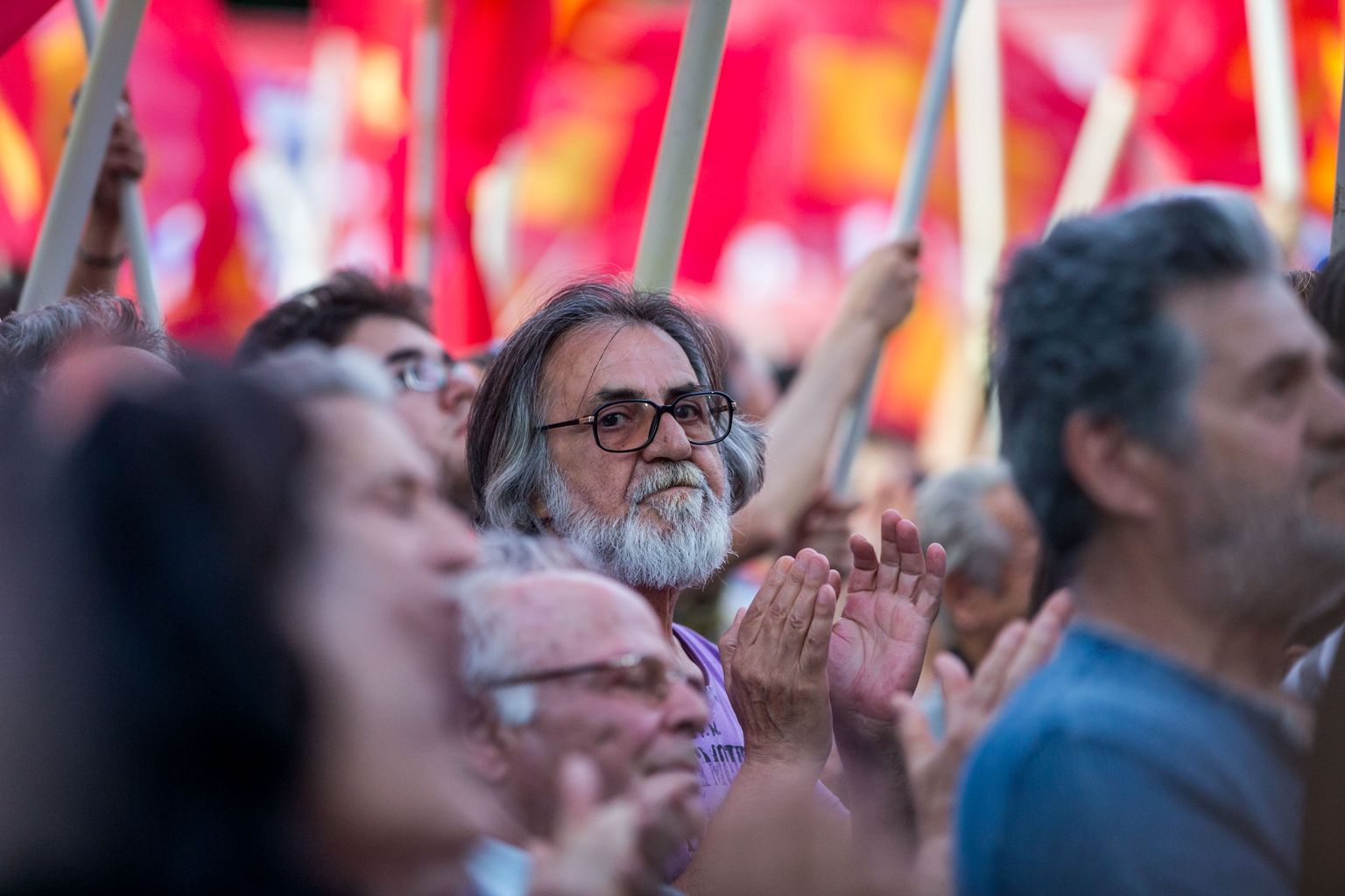 Kreeka kommunistliku partei meeleavaldus Syntagma väljakul.