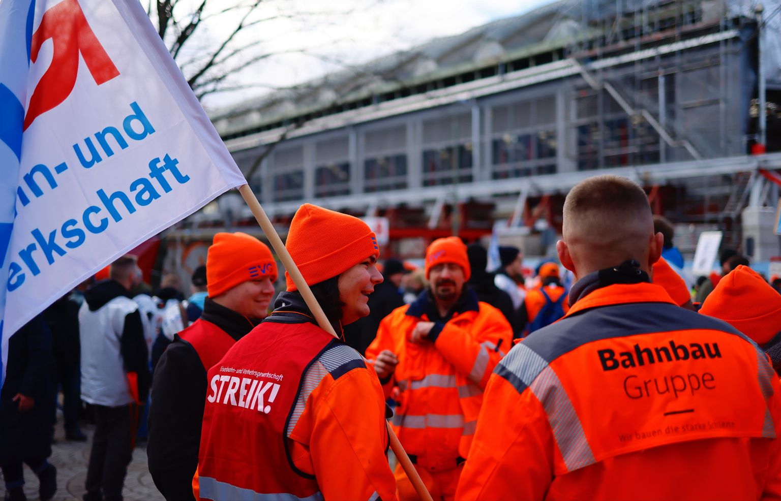 Streikivad transporditöötajad Berliinis.