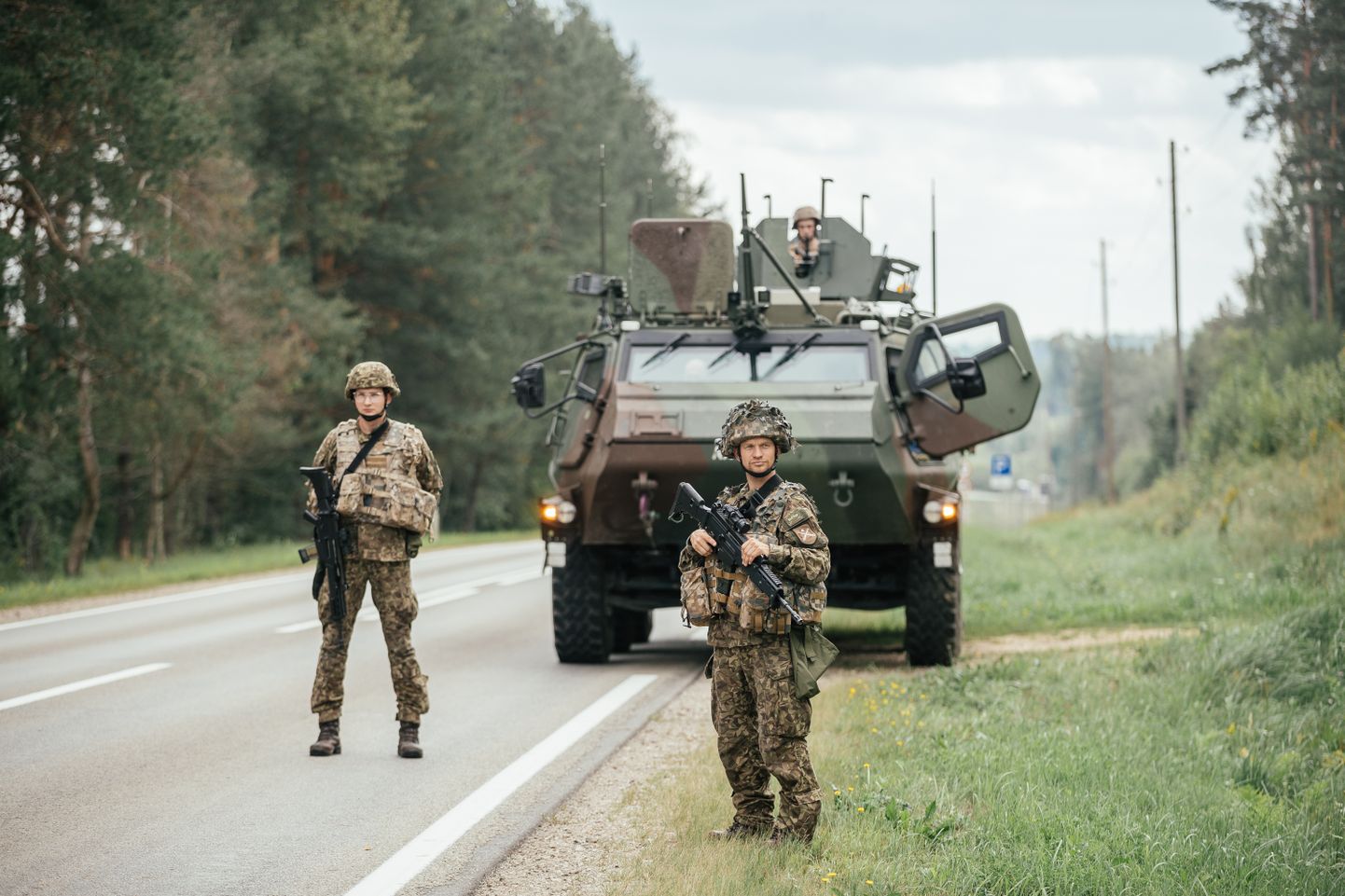 Военные учения армии Латвии.