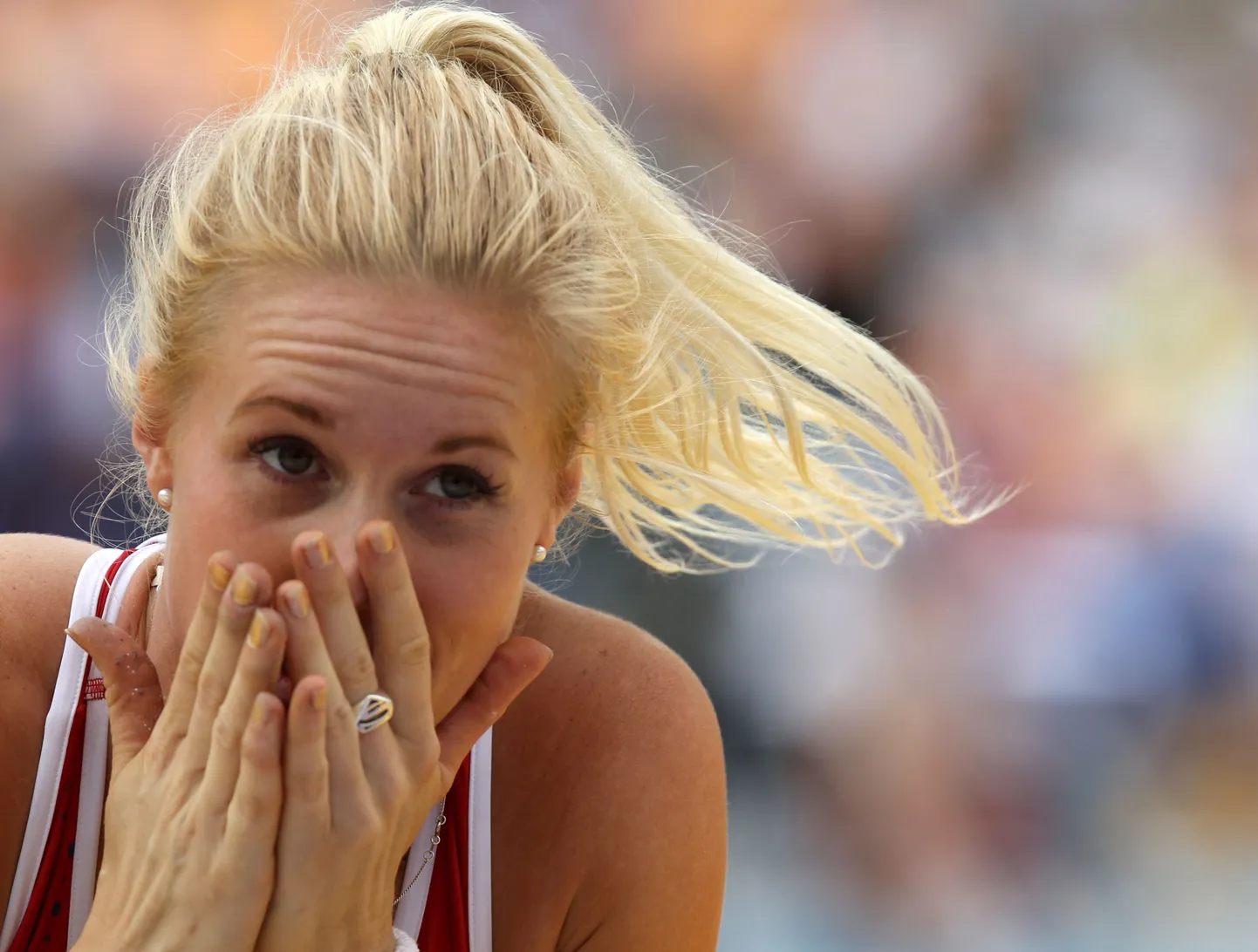 Cathrine Larsasen 2011. aasta kergejõustiku MMil.