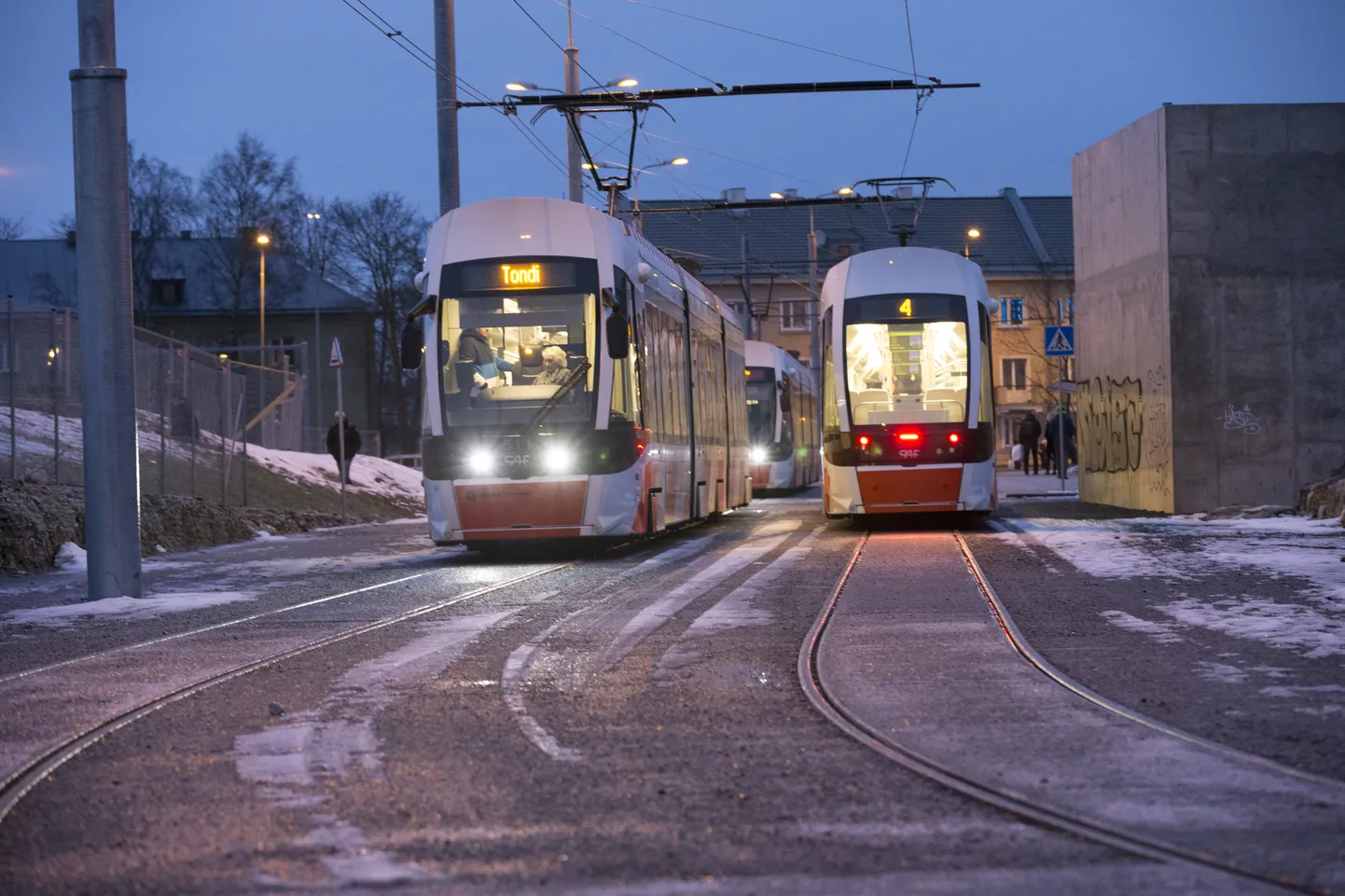 Tallinna trammid. Pilt illustreeriv.