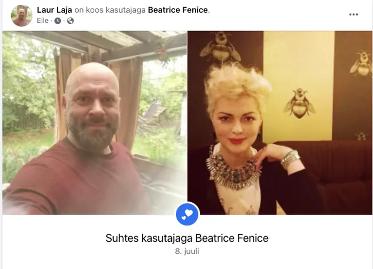 Beatrice ja Laur Laja tegid oma suhte Facebookis ametlikuks