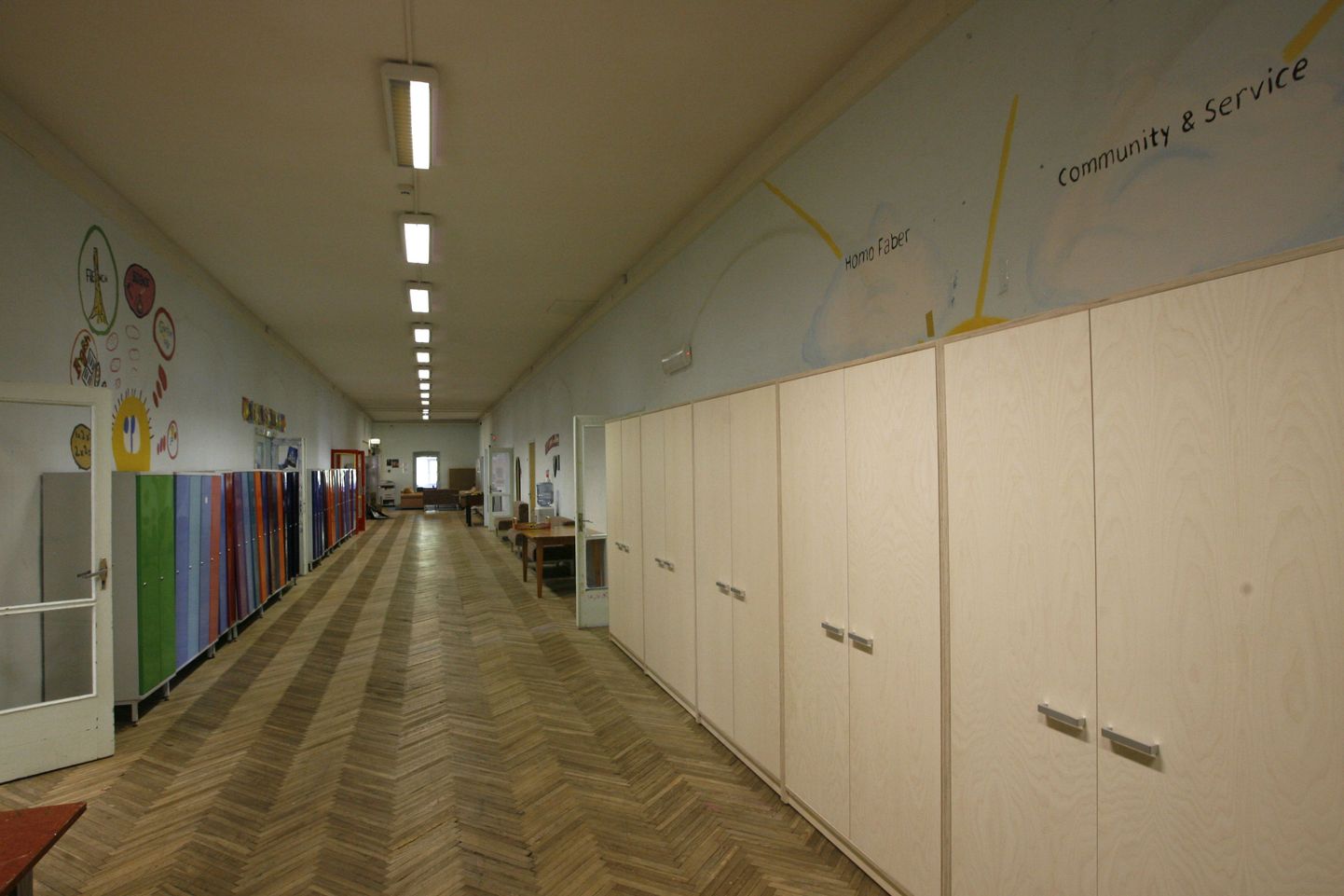 Rahvusvahelise kooli koridor.