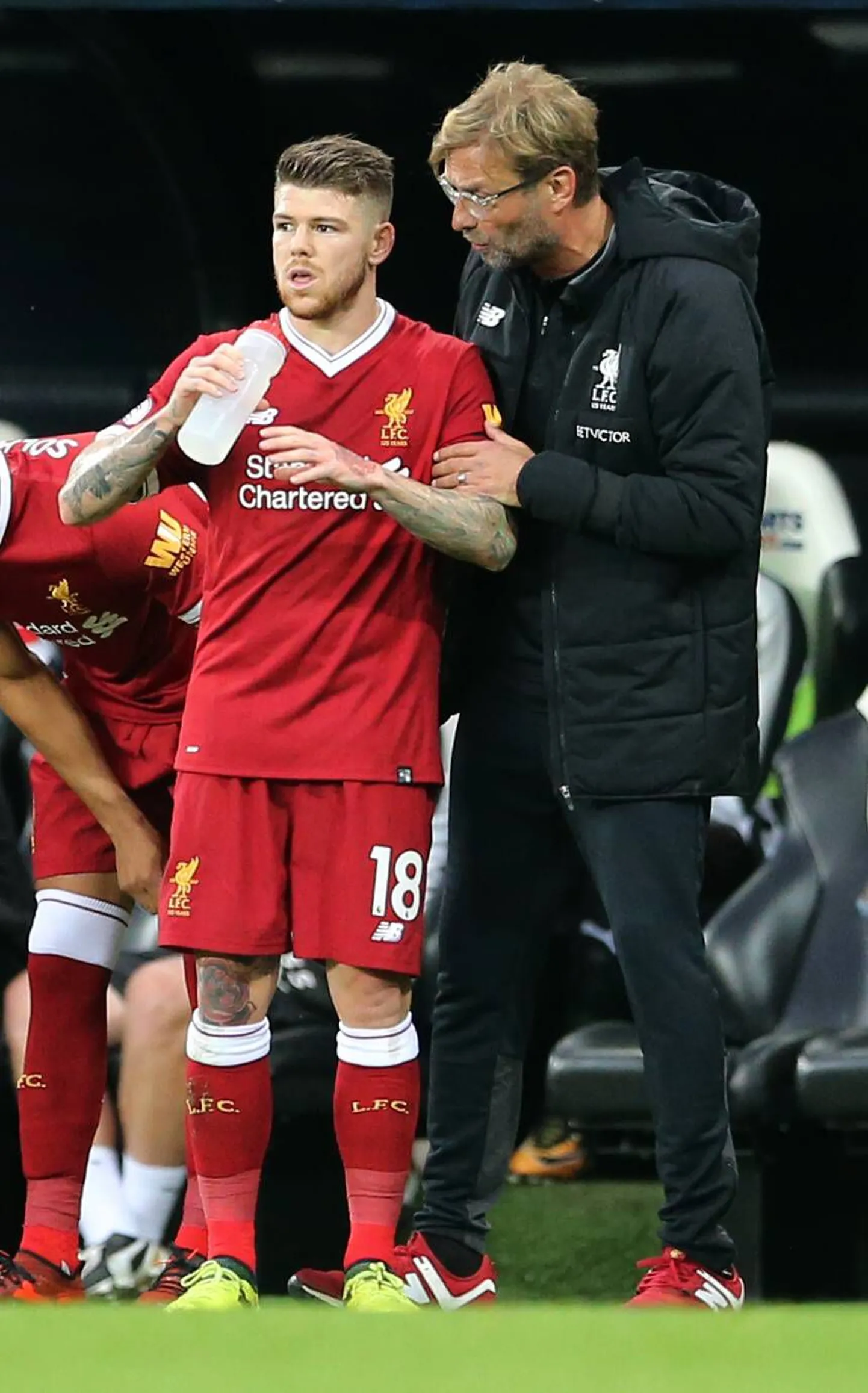 Alberto Moreno ja Jürgen Klopp.