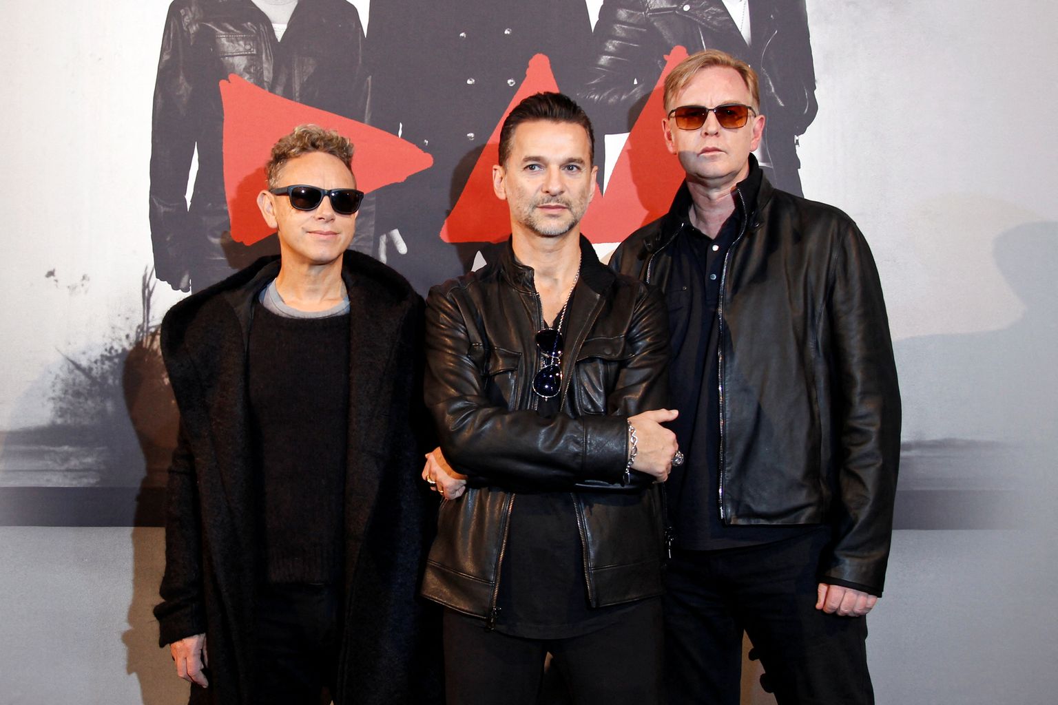 Depeche Mode'i liikmed Martin Gore, Dave Gahan ja Andrew Fletcher