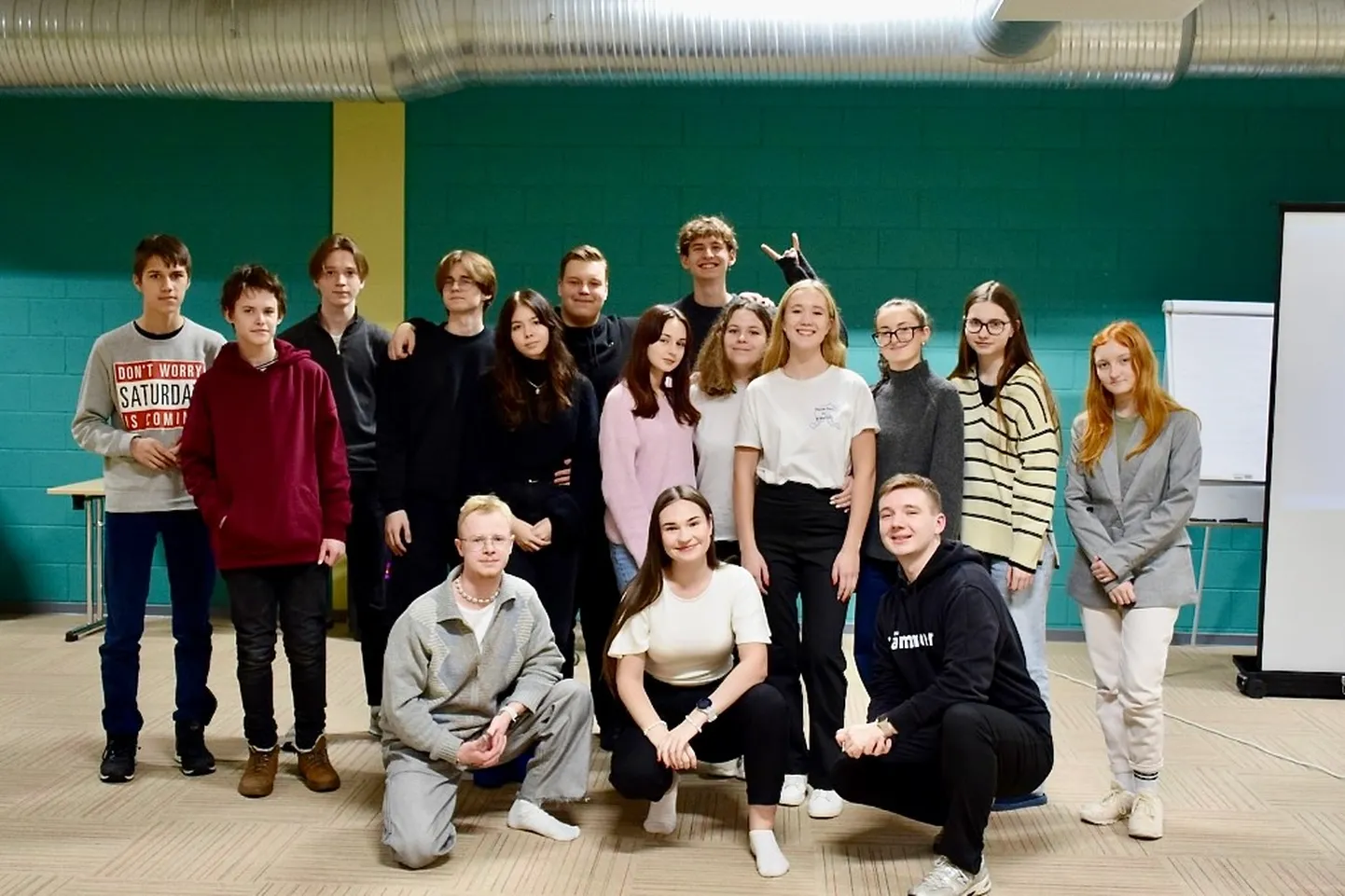 Kohtla-Järve noortevolikogu aktiivsed liikmed.