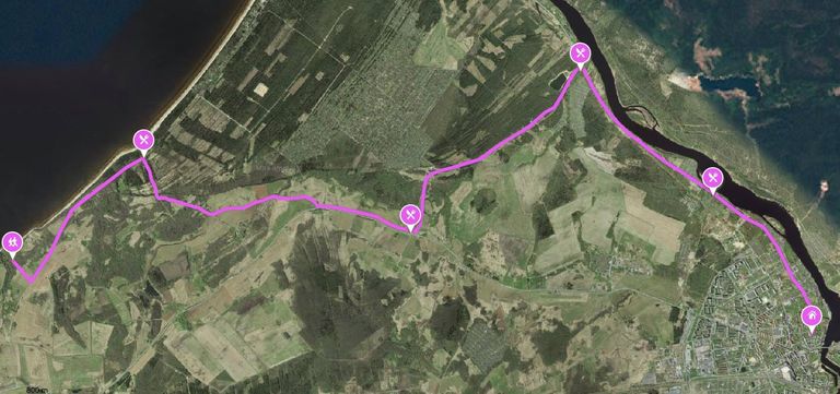 Eskola jooksu 21 km pikkune rada kulgeb Utriast Narva raekoja ette.