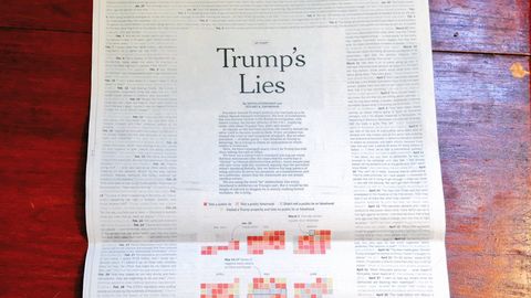 Cписок лжи Дональда Трампа занял целый разворот в The New York Times