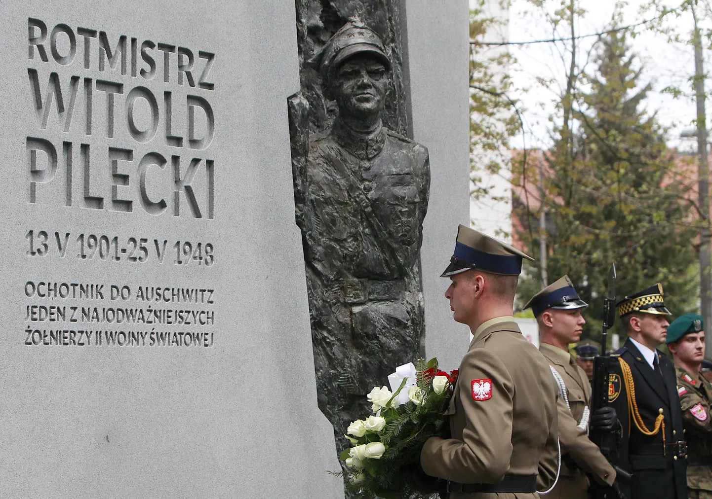 Poola ohvitseri Witold Pilecki monument Varssavis.