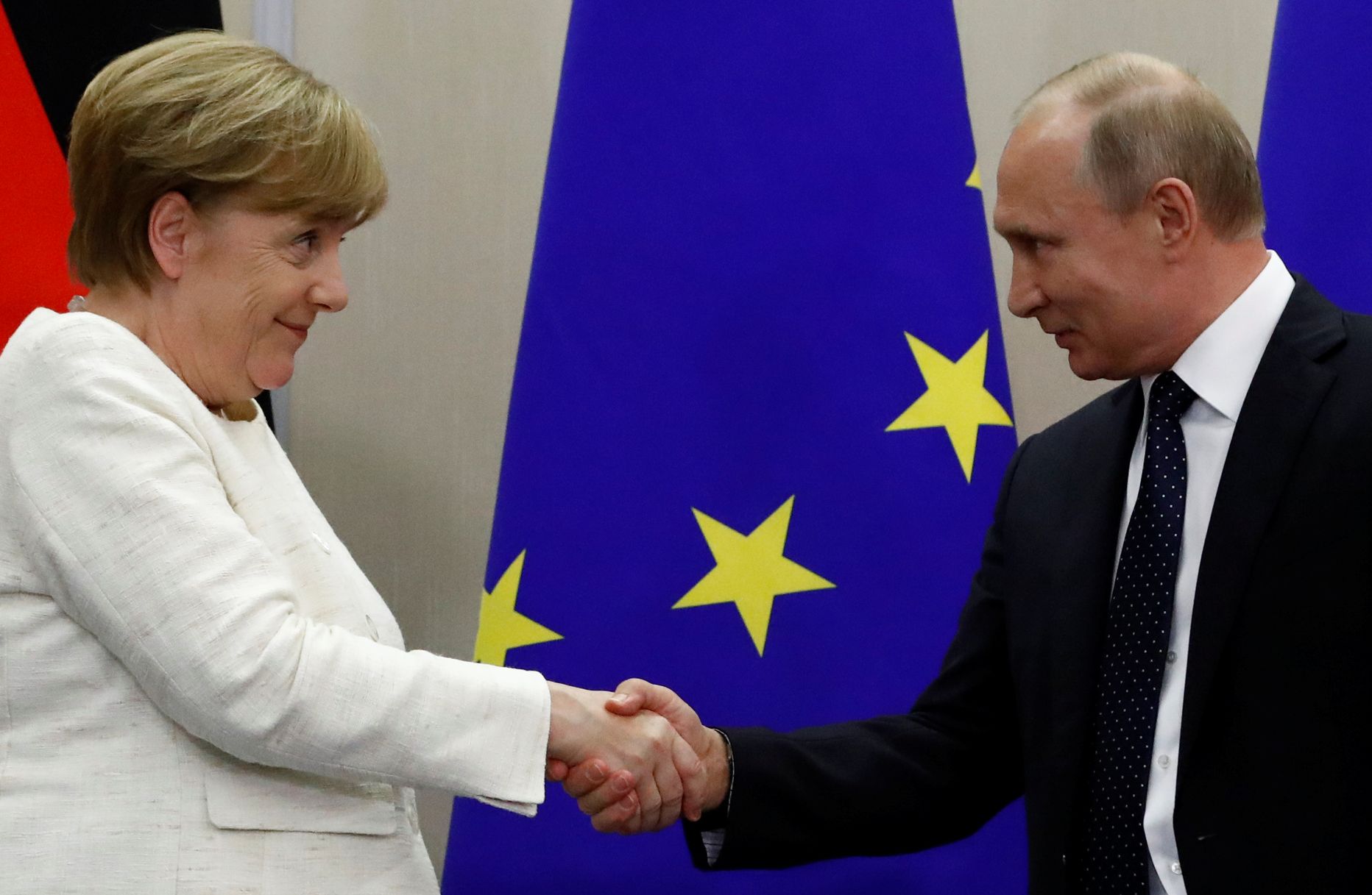 Путин и Меркель, 18 мая, 2018 г.