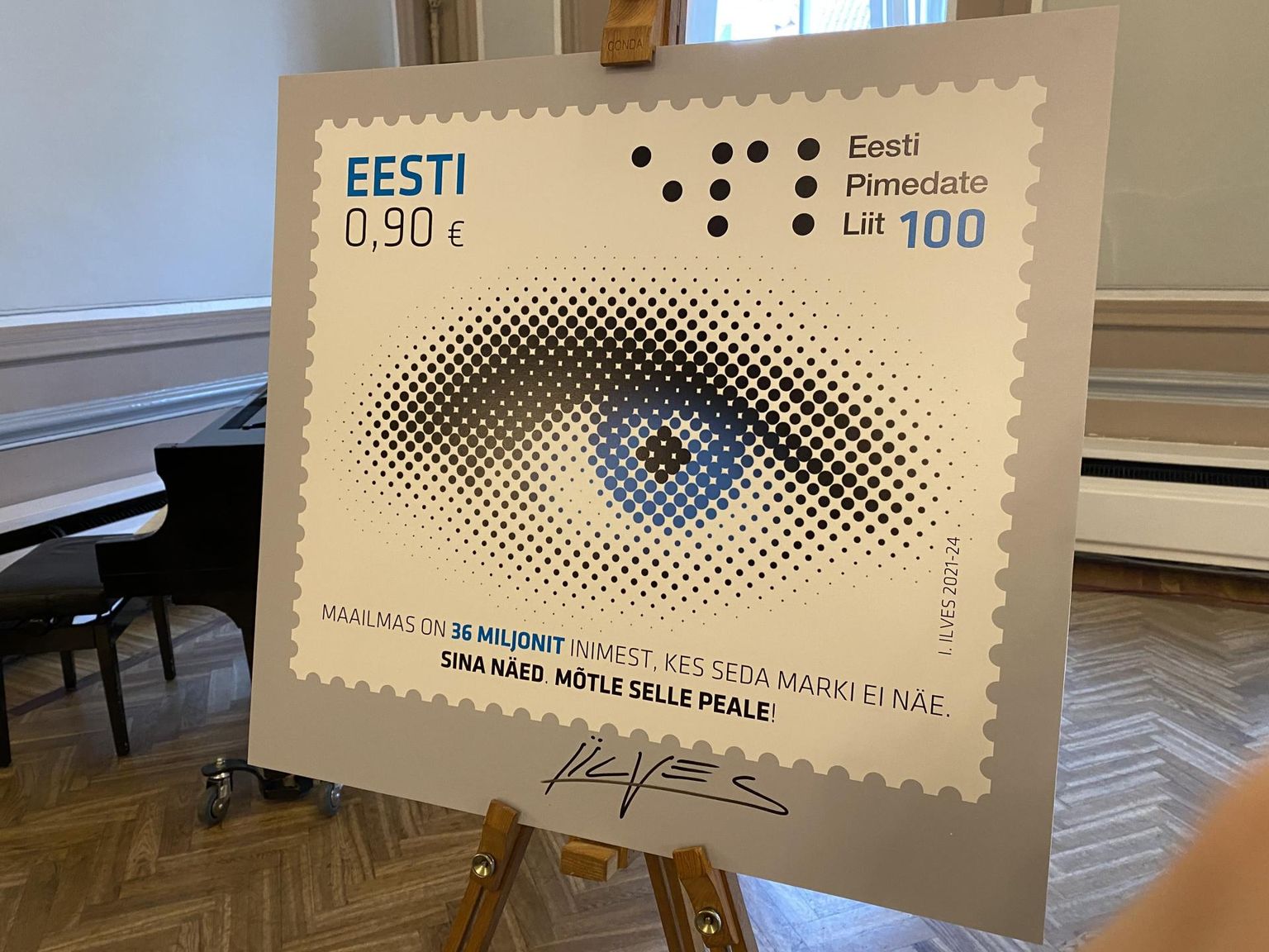 Eesti Pimedate Liit ja Omniva andsid välja punktkirjaga postmargi. Varem pole Eestis punktkirjaga postmarki olnud.