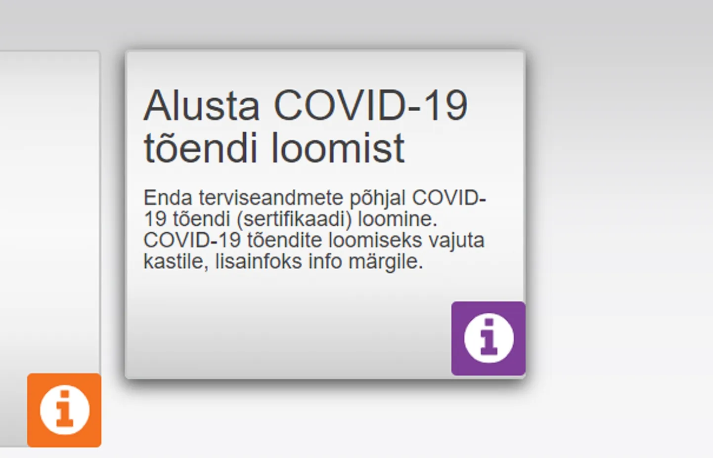 Covid-19 vaktsineerimistõendi loomist saab ise alustada.