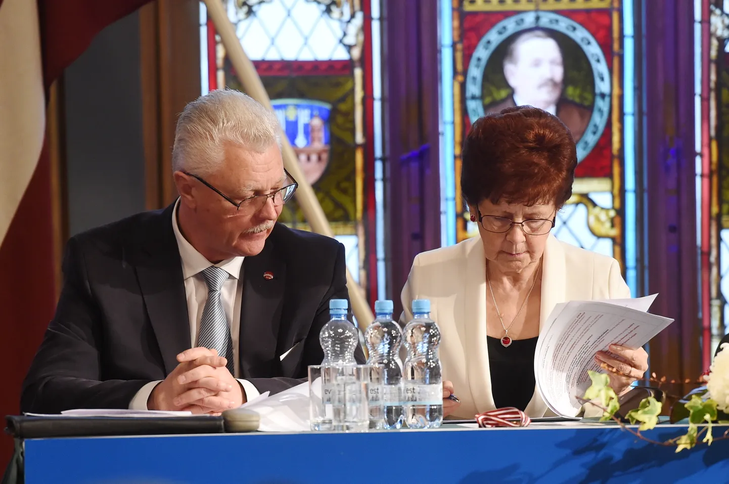 Dainis Turlais un Rudīte Leitena piedalās partijas "Gods kalpot Rīgai" kongresā Mazajā ģildē.