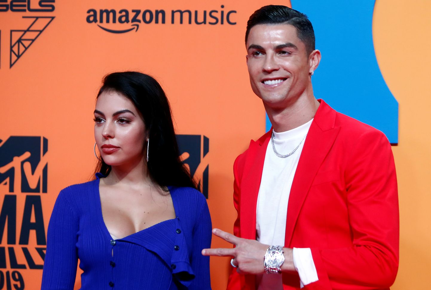 Cristiano Ronaldo ja tema kihlatu Georgina Rodriguez 2019. aastal.