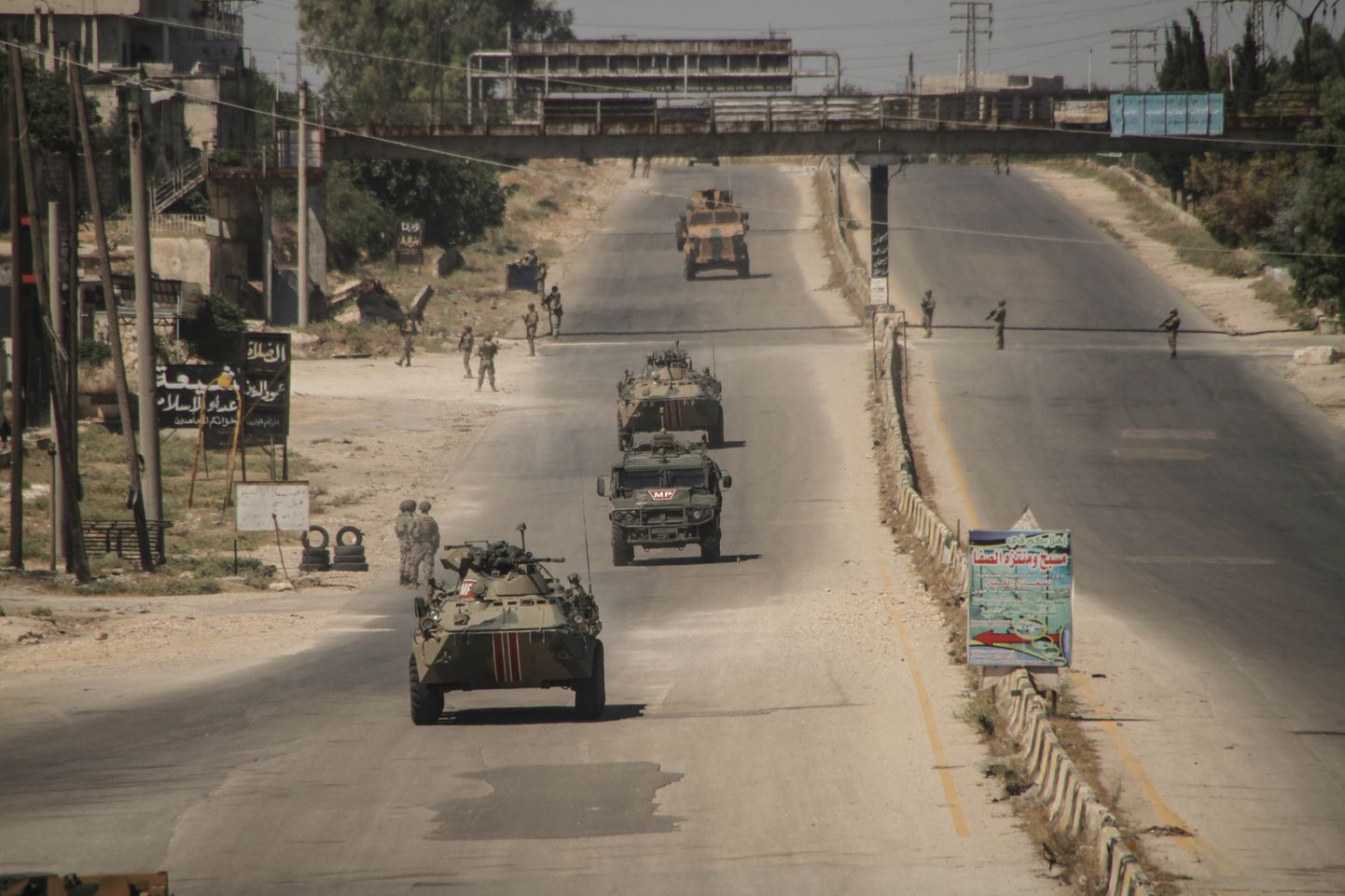 Venemaa ja Türgi ühispatrull Aleppo ja Latakia vahelisel maanteel.