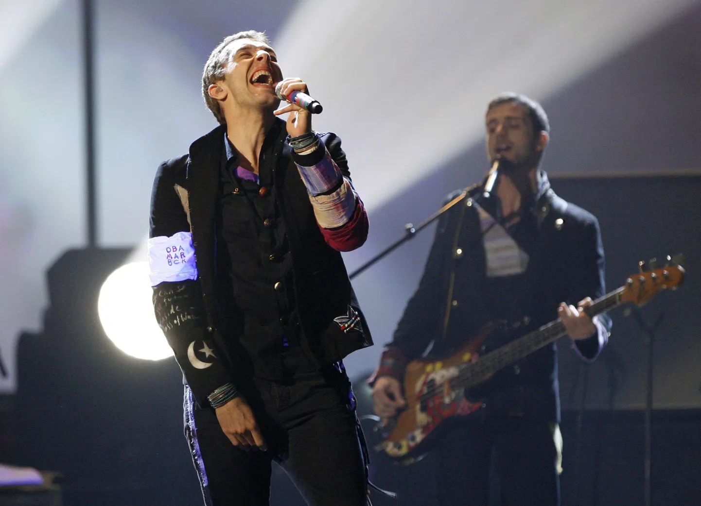 Chris Martin ja Guy Berryman ansamblist Coldplay