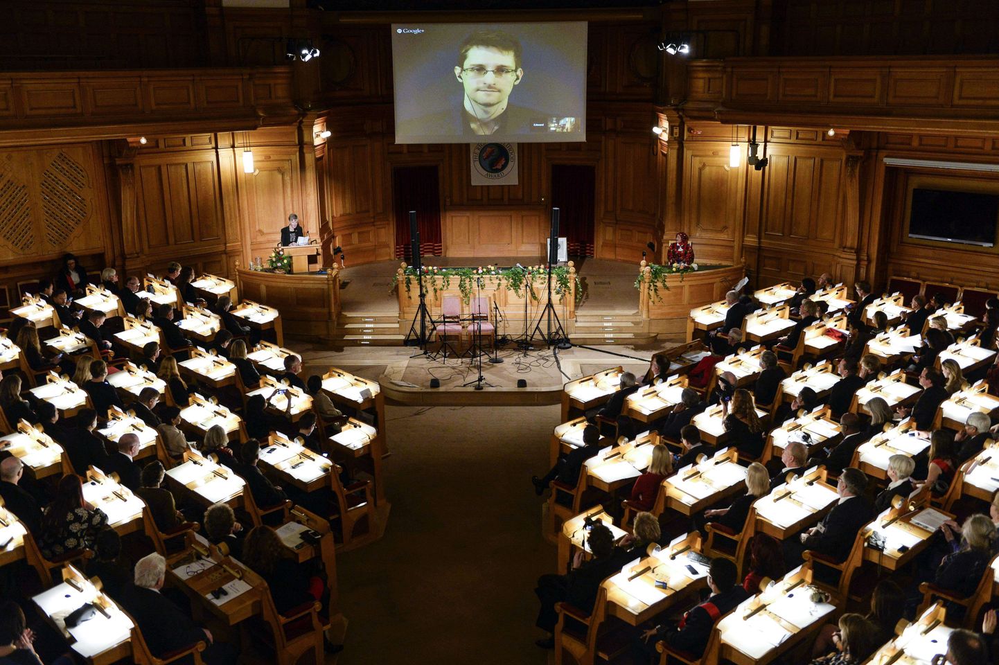 Snowden esines Rootsi parlamendis videosilla vahendusel.