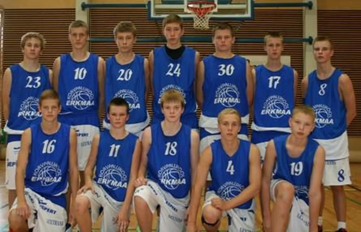 KK Erkmaa U15 võistkond.