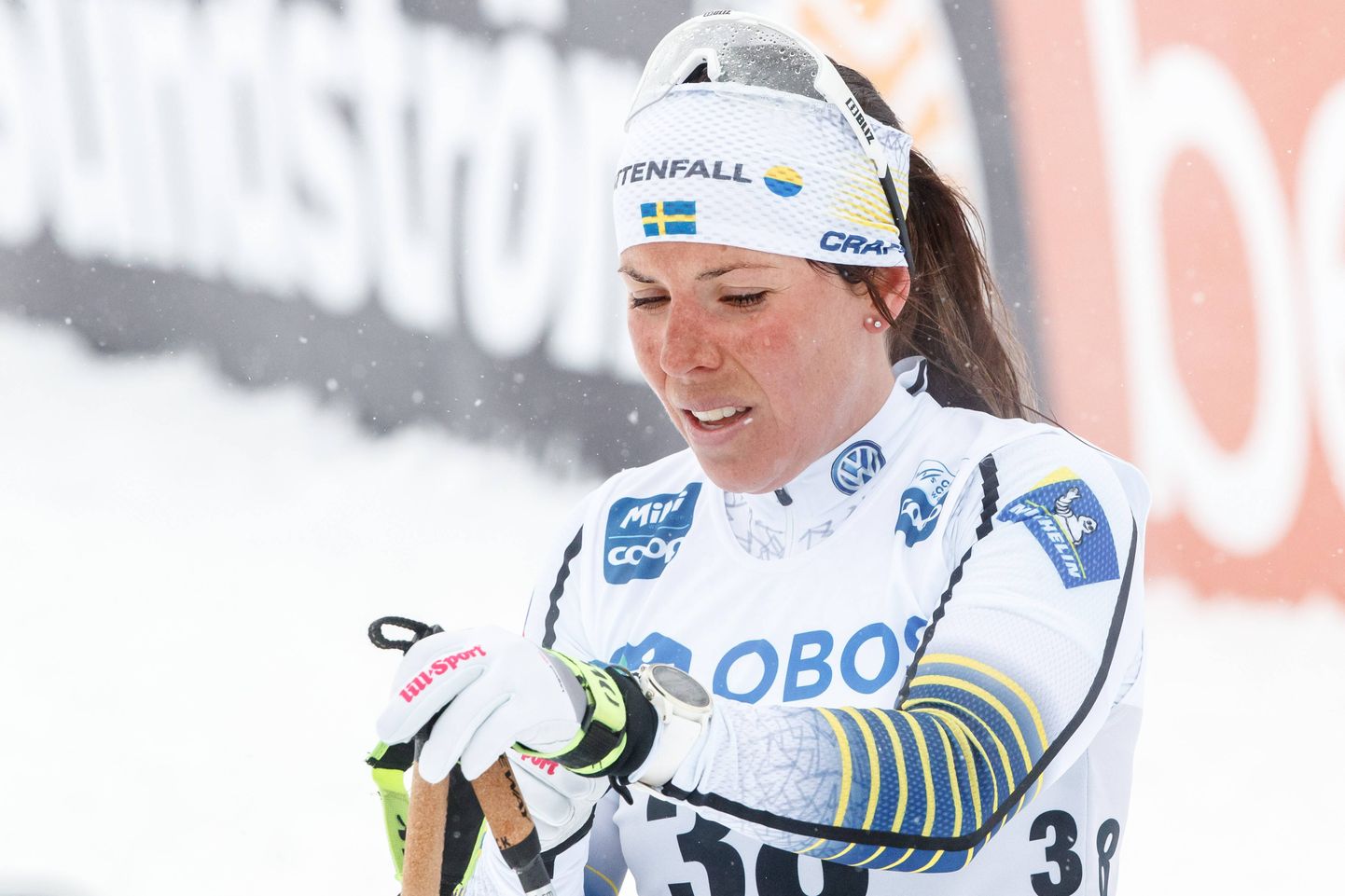 Rootsi murdmaasuusataja Charlotte Kalla 17. märtsil 2019 Falunis murdmasuusatamise maailma karikasarja etapil