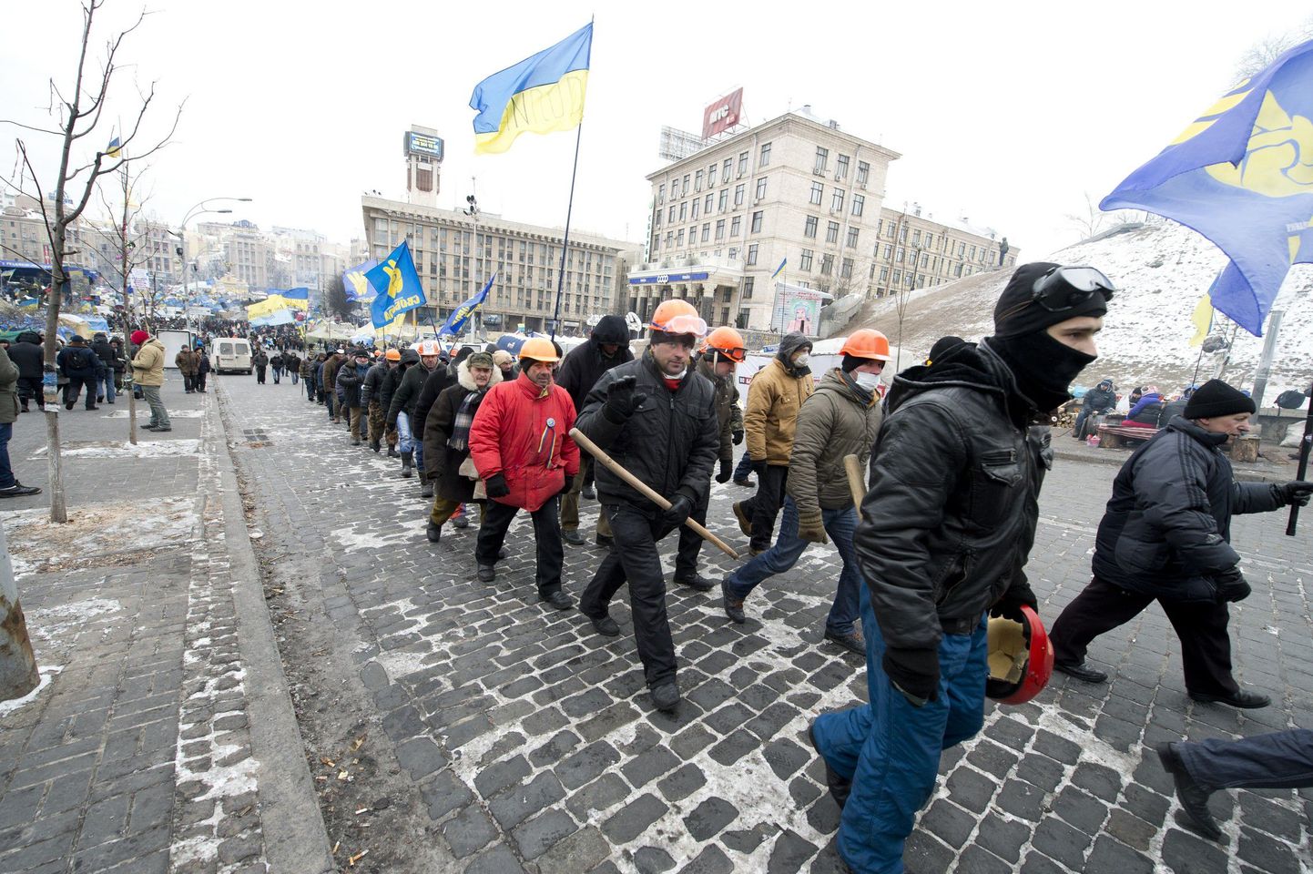 Meeleavaldused Ukrainas Kiievis 28. jaanuaril.