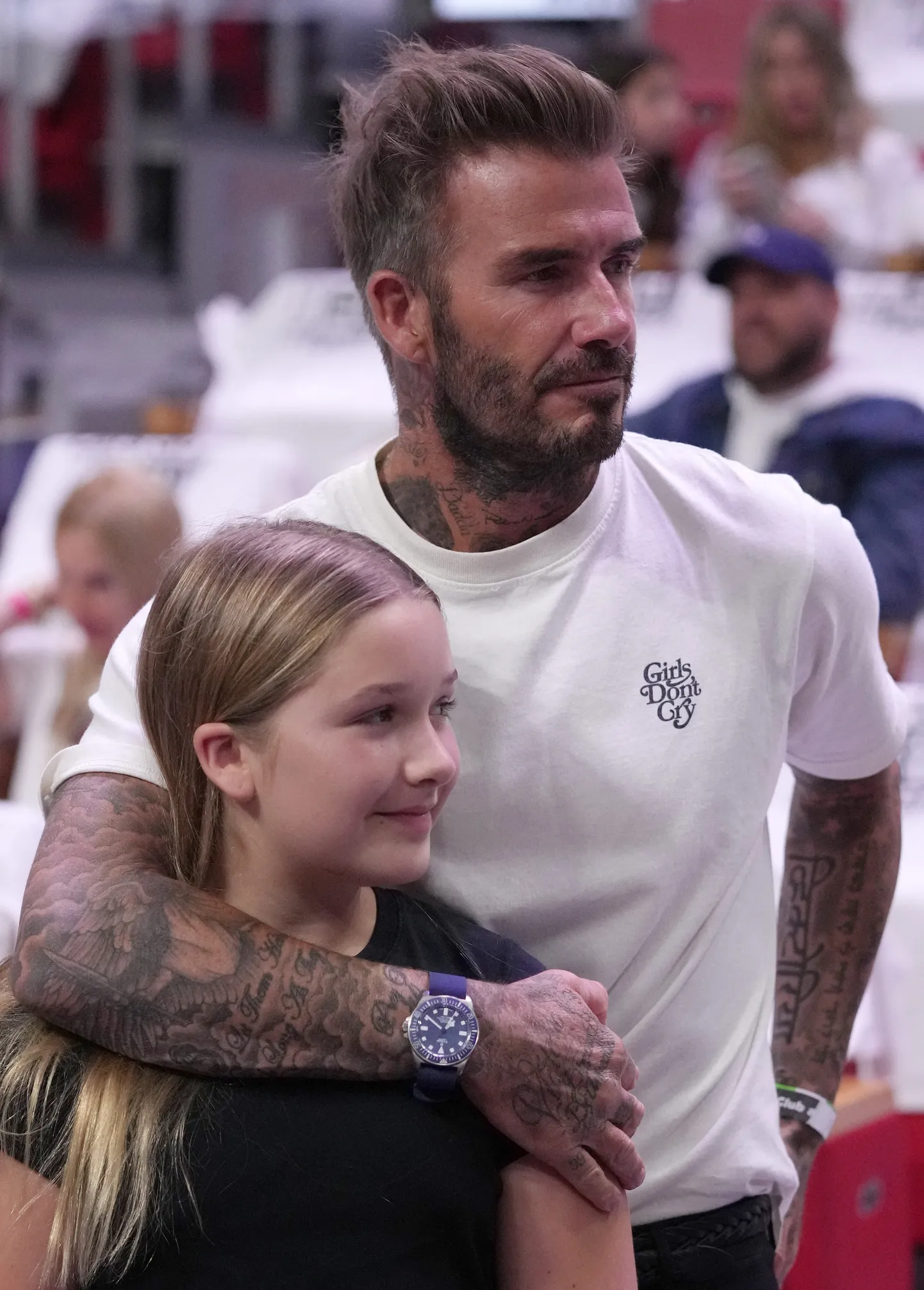 David Beckham koos oma tütre Harper Seven Beckhamiga.