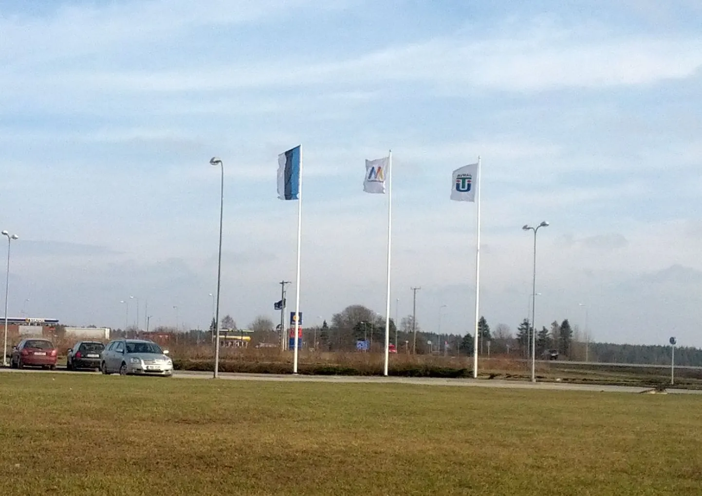 Rakveres lehvis Eesti lipp külili