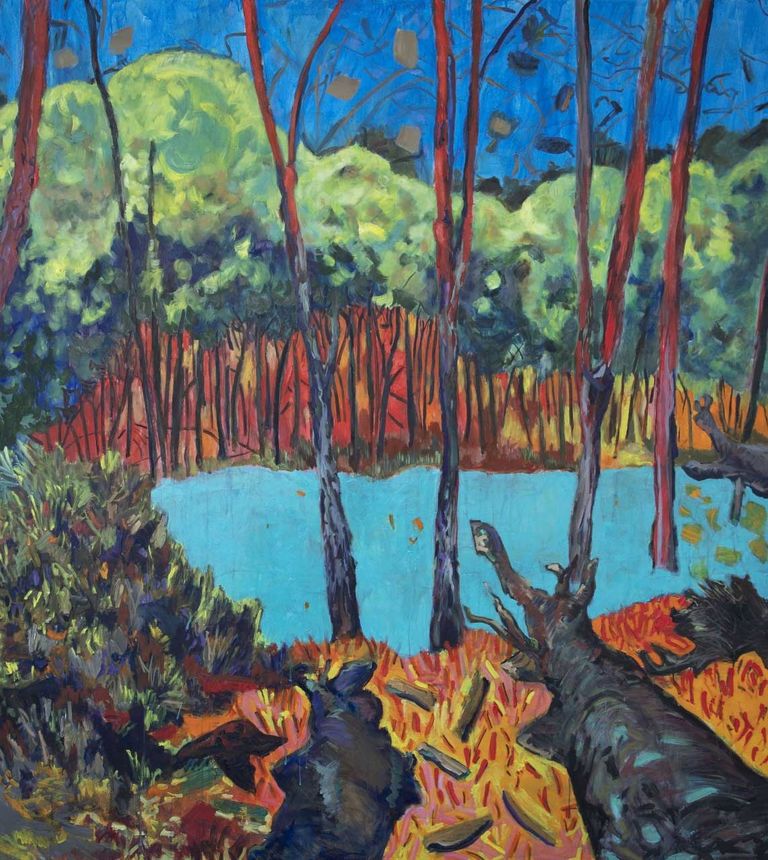 Ansis Rozentāls Glezna “Mežs” 2022. gads. 180x200cm, audekls, akrils/eļļa