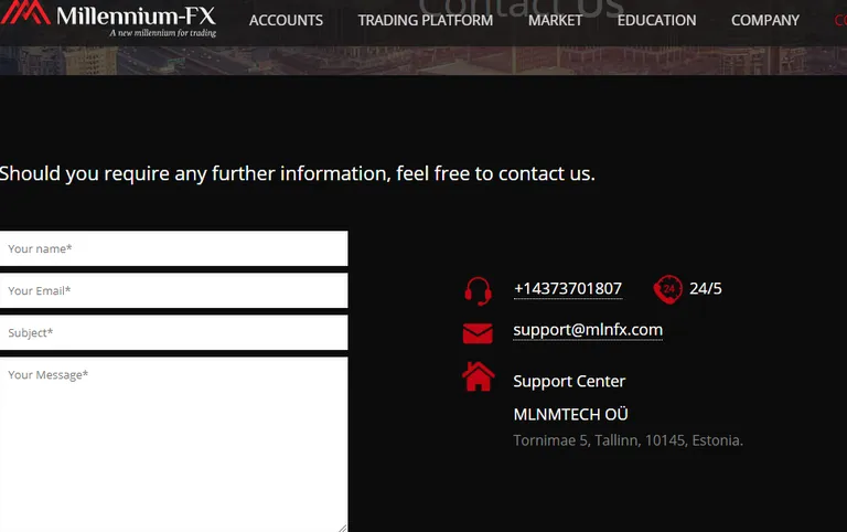 Millennium-FX рекламирует себя с помощью эстонского адреса. Но в бизнес-здании у них конторы на самом деле нет.