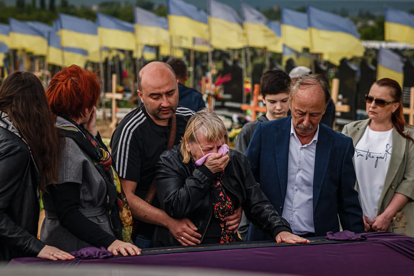 47-aastase lahingus hukkunud Oleksandr Haponševi matus, 21. mail, 2022.