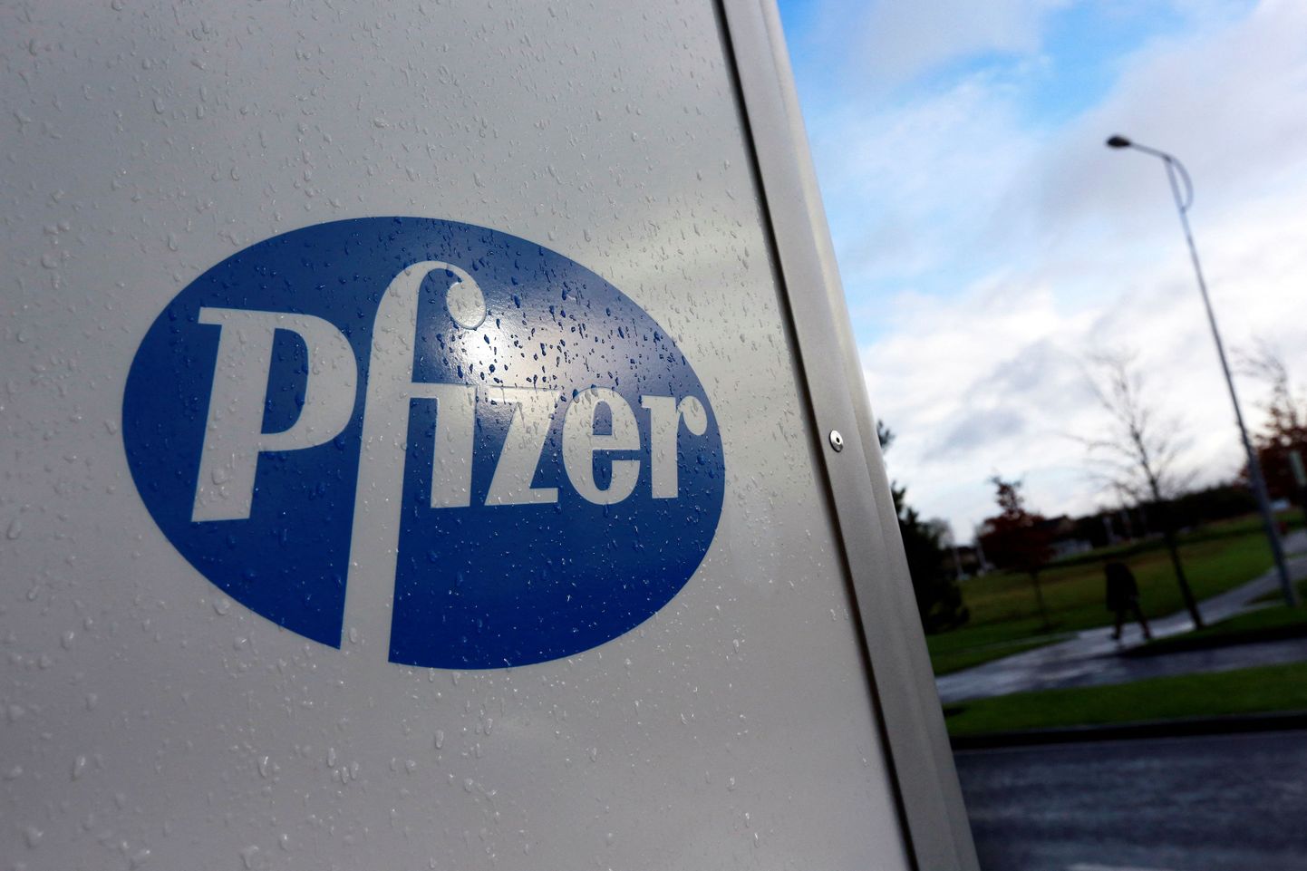 Pfizeri kontori logo vihmamärjas Dublinis 24. novembril 2015.