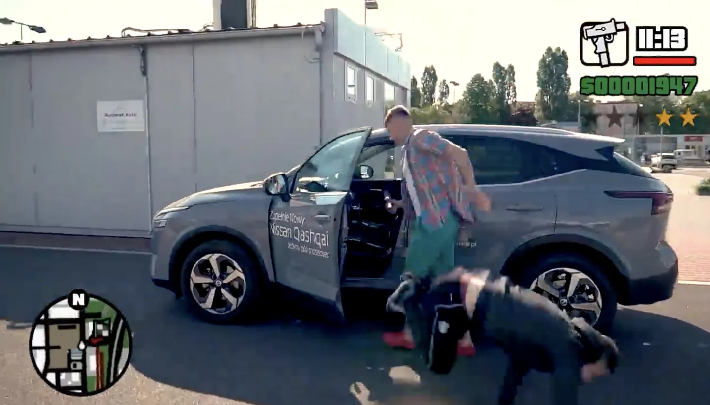 Poola jalgpallur Piotr Tomasik kehastus arvutimängu Grand Theft Auto (GTA) karakteriks.